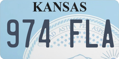 KS license plate 974FLA