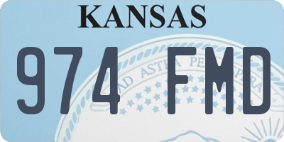 KS license plate 974FMD
