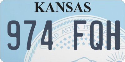 KS license plate 974FQH