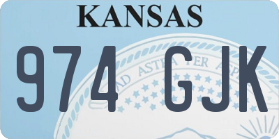 KS license plate 974GJK
