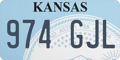 KS license plate 974GJL