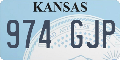 KS license plate 974GJP