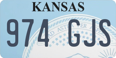 KS license plate 974GJS