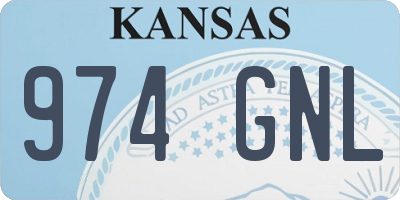 KS license plate 974GNL