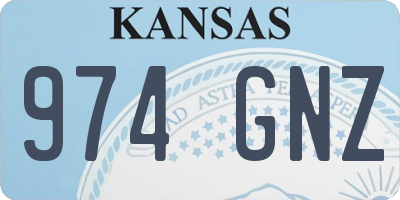 KS license plate 974GNZ