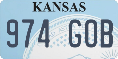 KS license plate 974GOB