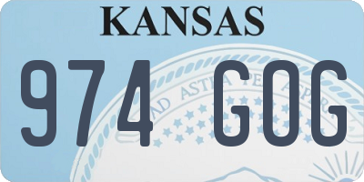 KS license plate 974GOG