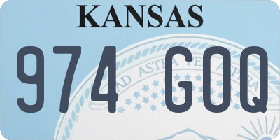 KS license plate 974GOQ