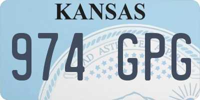 KS license plate 974GPG