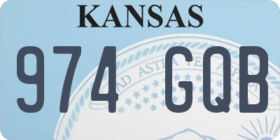 KS license plate 974GQB