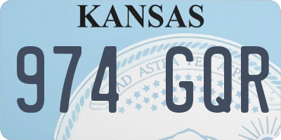 KS license plate 974GQR