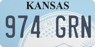 KS license plate 974GRN