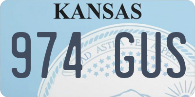 KS license plate 974GUS