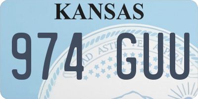 KS license plate 974GUU