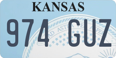 KS license plate 974GUZ