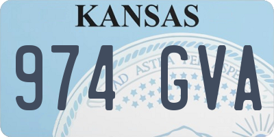 KS license plate 974GVA