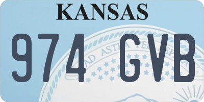 KS license plate 974GVB