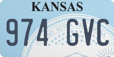KS license plate 974GVC