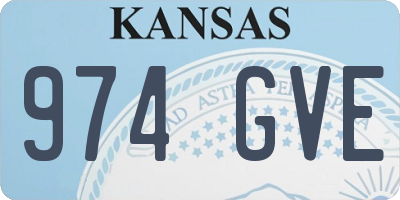 KS license plate 974GVE