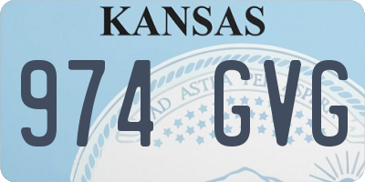 KS license plate 974GVG