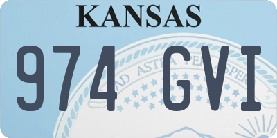 KS license plate 974GVI