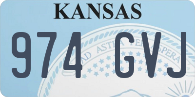 KS license plate 974GVJ