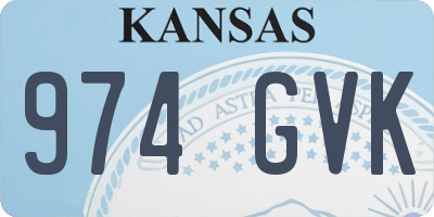 KS license plate 974GVK