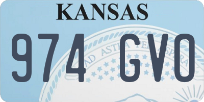 KS license plate 974GVO