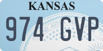 KS license plate 974GVP