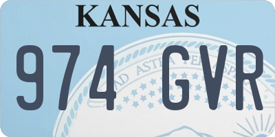 KS license plate 974GVR