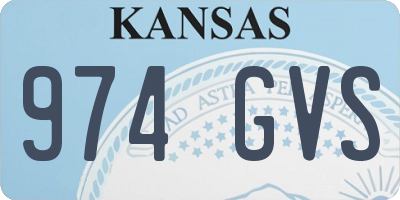 KS license plate 974GVS