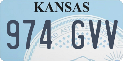 KS license plate 974GVV