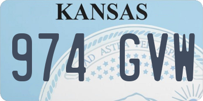 KS license plate 974GVW
