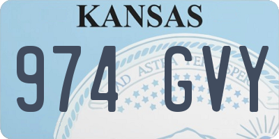 KS license plate 974GVY