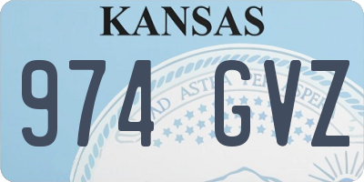 KS license plate 974GVZ