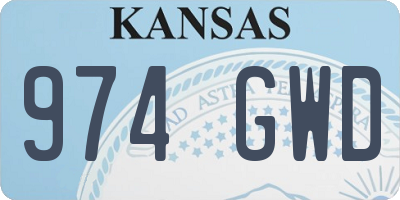 KS license plate 974GWD