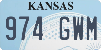 KS license plate 974GWM
