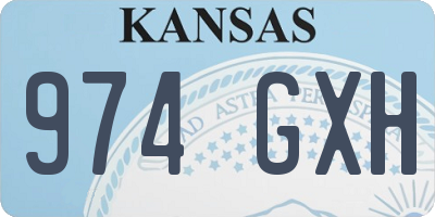 KS license plate 974GXH