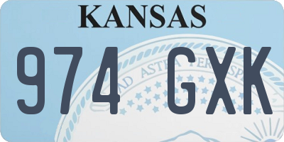 KS license plate 974GXK
