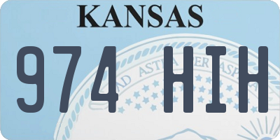 KS license plate 974HIH