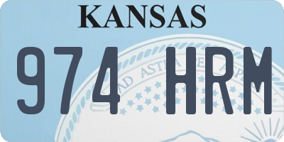 KS license plate 974HRM
