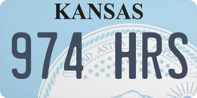 KS license plate 974HRS