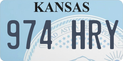 KS license plate 974HRY