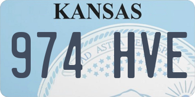 KS license plate 974HVE