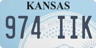 KS license plate 974IIK