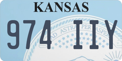 KS license plate 974IIY
