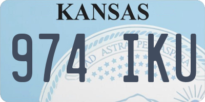 KS license plate 974IKU