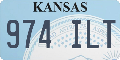 KS license plate 974ILT