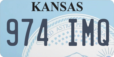 KS license plate 974IMQ