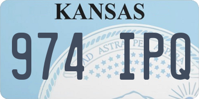 KS license plate 974IPQ